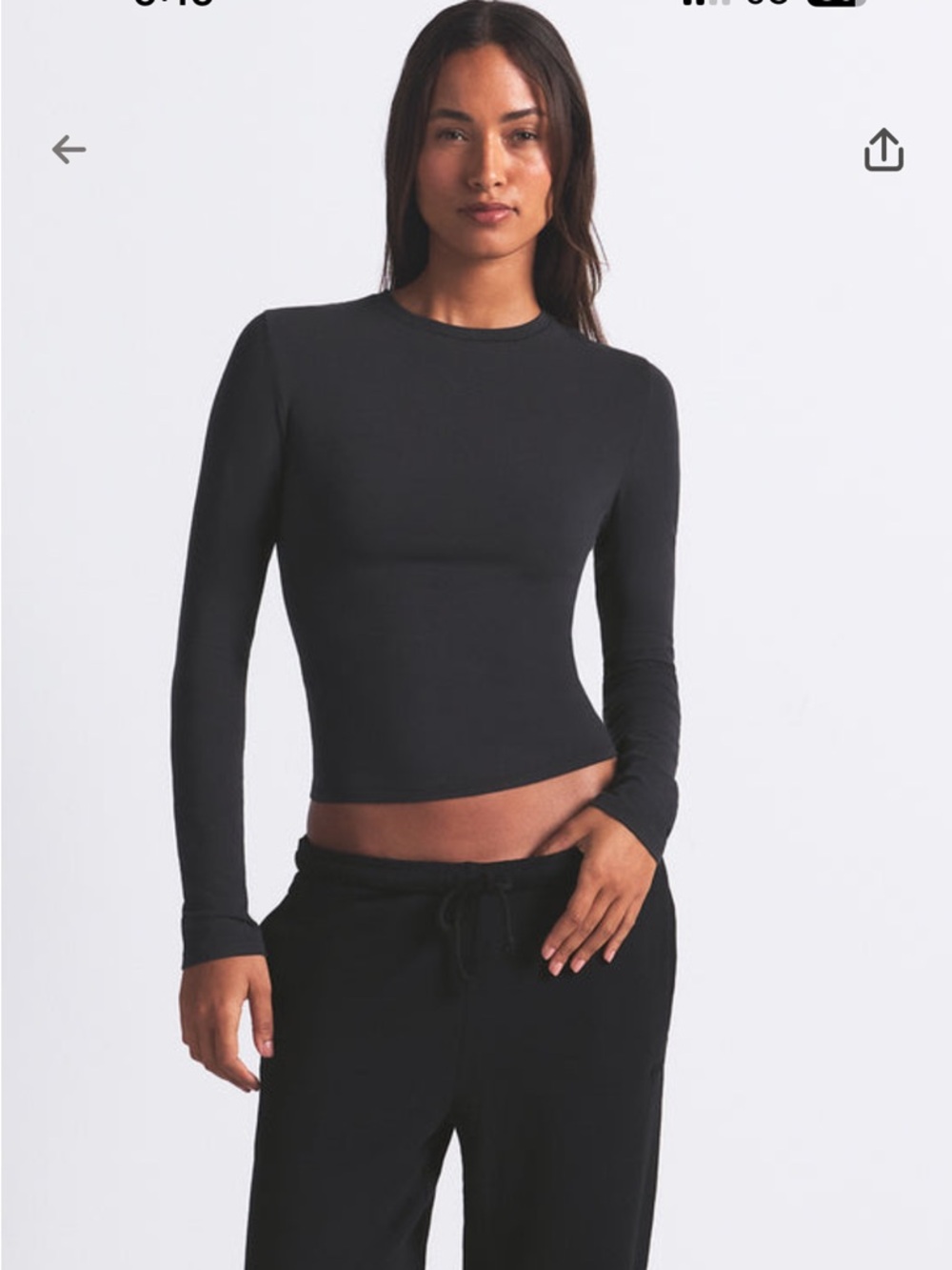 Skims Cotton Jersey Long Sleeve T Shirt